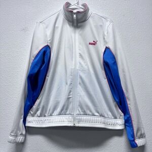 Puma Kids Track Jacket Blue White Red Zip Retro Style XL